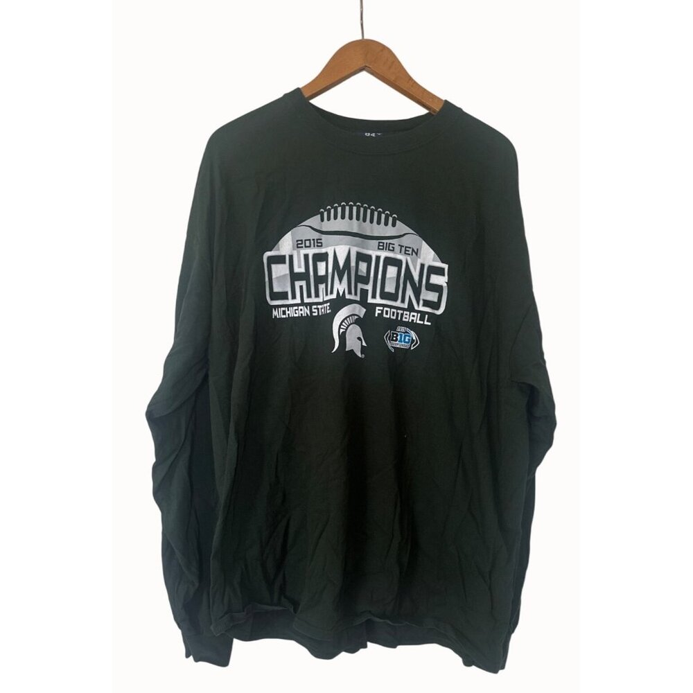 Michigan State Spartans 2015 Champions Sweatshirt 2XL Green Cotton